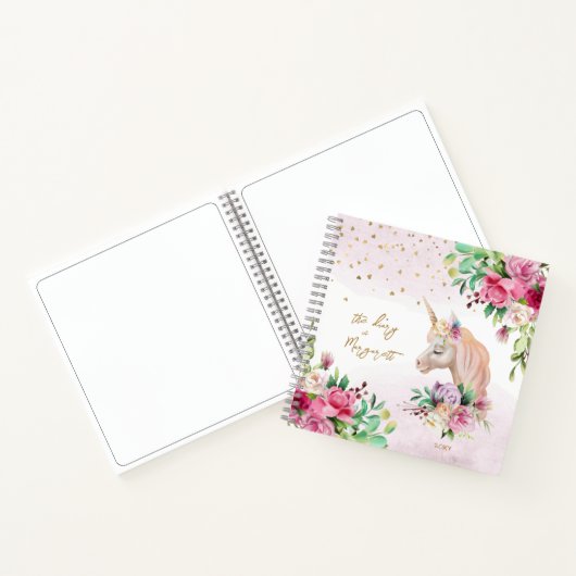 Unicorn Magical Creature Girl Daily Tekeningen Notitieboek (Binnen)