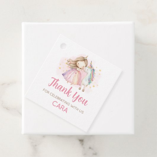 Unicorn Magical Day Birthday Party Bedankjes Labels (In situ)
