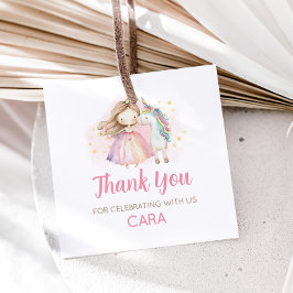 Unicorn Magical Day Birthday Party Bedankjes Labels