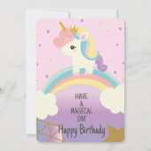 Unicorn Magical Day Feestdagenkaart (Voorkant)