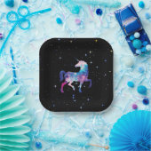Unicorn Magical Galaxy Papieren Bordje (Feest)