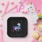 Unicorn Magical Galaxy Papieren Bordje (Feest)