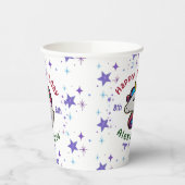 Unicorn Magical Glitter Birthday Child Personalize Papieren Bekers (Links)