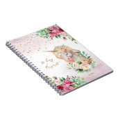 Unicorn Magical Illustration Girl Daily Diary Notitieboek (Rechterzijde)