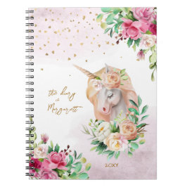 Unicorn Magical Illustration Girl Daily Diary Notitieboek