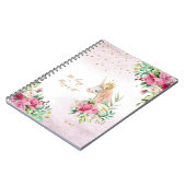 Unicorn Magical Illustration Girl Daily Diary Notitieboek (Linkerzijde)