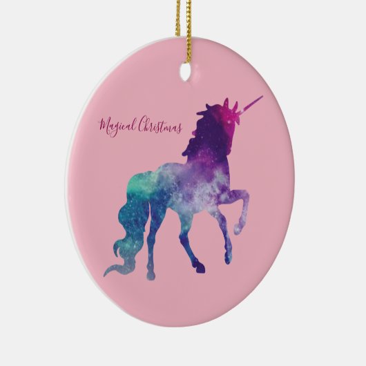 Unicorn Magical Kerstmis Keramisch Ornament (Rechts)