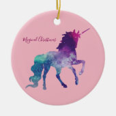 Unicorn Magical Kerstmis Keramisch Ornament (Voorkant)