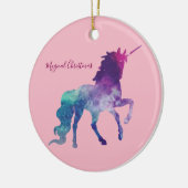 Unicorn Magical Kerstmis Keramisch Ornament (Links)