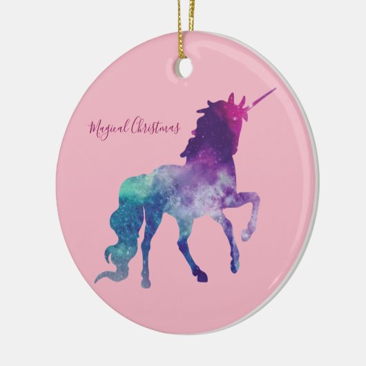 Unicorn Magical Kerstmis Keramisch Ornament (Links)