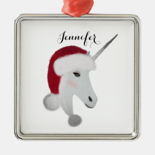 Unicorn Magical Kerstmis op maat Metalen Ornament