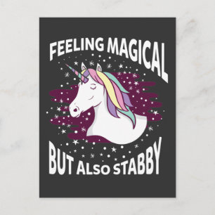 Unicorn Magical Stabby Feeling Sarcastic Horse Briefkaart