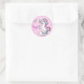 Unicorn magie ronde sticker (Tas)