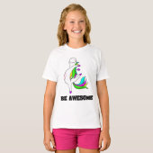Unicorn magie van de kindertijd. t-shirt (Voorkant volledig)