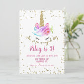 UNICORN, MAGISCH, BIRTHDAY, KINDER (Staand voorkant)