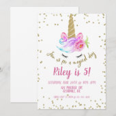 UNICORN, MAGISCH, BIRTHDAY, KINDER (Voorkant / Achterkant)