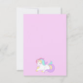 Unicorn magische girly verjaardagsfeestkaart kaart (Achterkant)