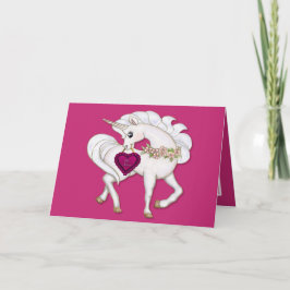 Unicorn magische Valentijn wensen Feestdagen Kaart