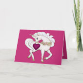 Unicorn magische Valentijn wensen Feestdagen Kaart (Voorkant)