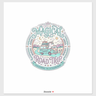 Unicorn Magische Wegreis Originele Grafische T-shi Sticker