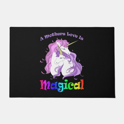 Unicorn mam A Mothers Love is Magical Deurmat (Voorkant)