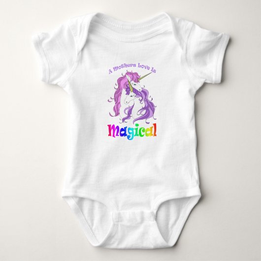 Unicorn mam A Mothers Love is Magical Romper (Voorkant)
