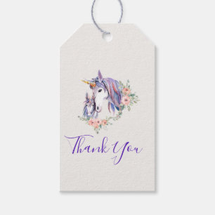  Unicorn Mam & Baby Waterverf Dank je Cadeaulabel