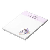 Unicorn Mam & Baby Waterverf Floral Notitieblok (Linkerzijde)