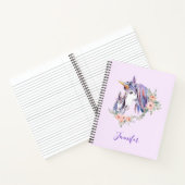 Unicorn Mam & Baby Waterverf Floral Notitieboek (Binnen)