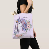 Unicorn Mam & Baby Waterverf Floral Tote Bag (Dichtbij)