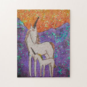 Unicorn Mama en Baby Legpuzzel