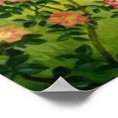 Unicorn mama en Baby Onder bloesems in de lente Poster (Hoek)