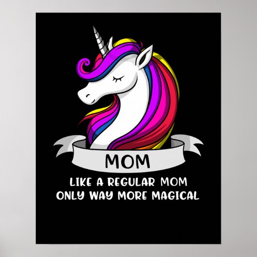 Unicorn Mama Mamacorn Magical Poster (Voorkant)