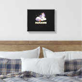 Unicorn Mamacorn Mom Mother Cute T-Shirt Canvas Afdruk (Insitu (Slaapkamer))