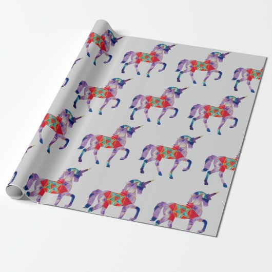 Unicorn Mandala Art Cadeaupapier (Uitgerold)