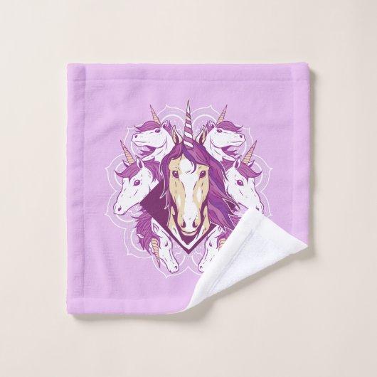 Unicorn Mandala Bad Handdoek (Wasdoekje)