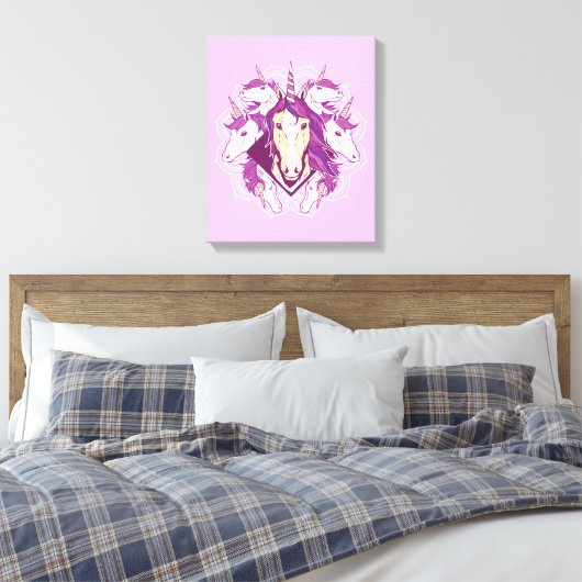 Unicorn Mandala Canvas Afdruk (Insitu (Slaapkamer))