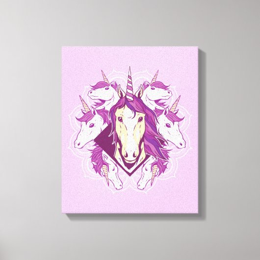 Unicorn Mandala Canvas Afdruk (Voorkant)