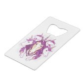 Unicorn mandala creditkaart flessenopener (Achterkant Gekanteld)
