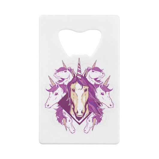 Unicorn mandala creditkaart flessenopener (Achterkant)