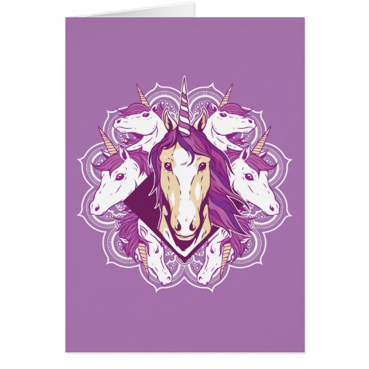 Unicorn Mandala, geboortedag (Voorkant)