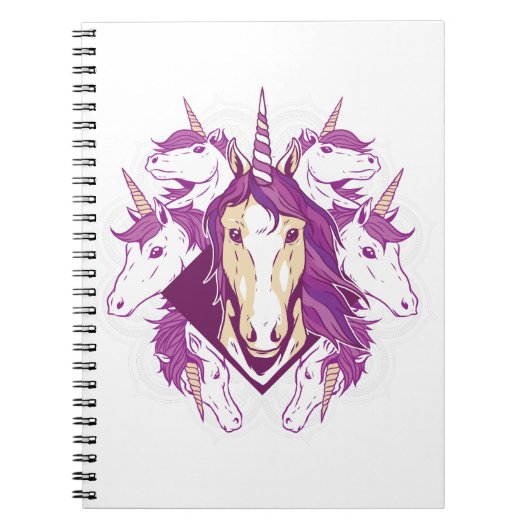 Unicorn mandala notitieboek (Voorkant)