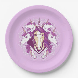 Unicorn Mandala Papieren Bordje