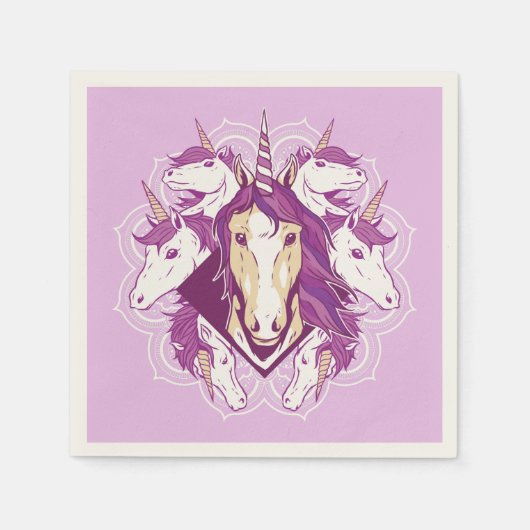 Unicorn Mandala Servet (Voorkant)