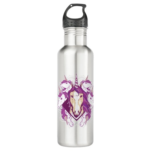 Unicorn mandala waterfles  (Voorkant)