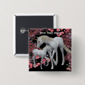 Unicorn Mare en Baby Fantasy Button (Voorkant /achterkant)