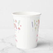 Unicorn Meadow Pastel Pink Gold Birthday Papieren Bekers (Rechts)