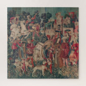Unicorn Medieval Art - Hunters keren terug naar Ca Legpuzzel (Verticaal)