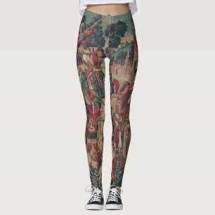 Unicorn Medieval Art - Jagers keren terug naar Cas Leggings