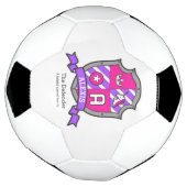 Unicorn meisjes noemen Alexis roze paars Voetbal (Gedraaid)